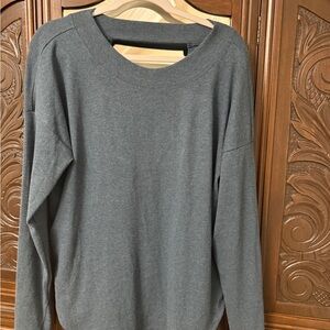Athleta Blue Gray Long Sleeve Top